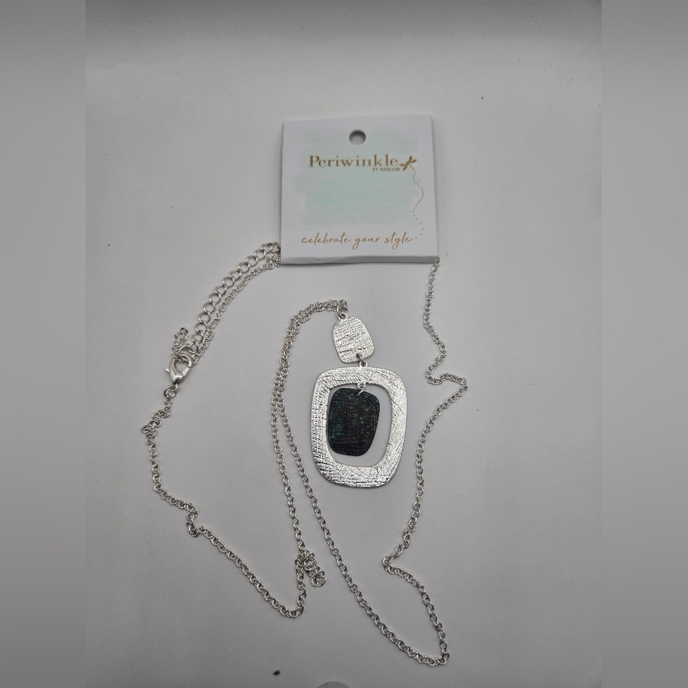 Periwinkle Silver Pendant Necklace - NWT